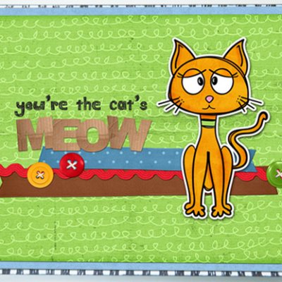 You're the Cat's Meow hybrid card
