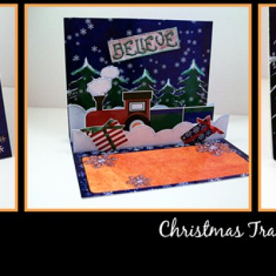 {Hybrid} Christmas Train Pop-Up Card