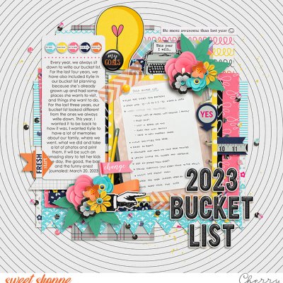2023 Bucket list