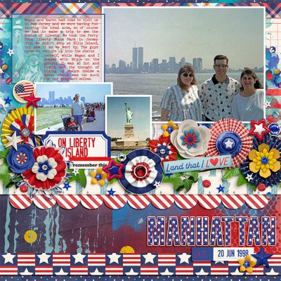 Liberty Island & Manhattan Skyline