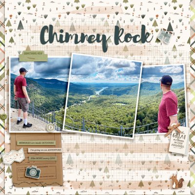 Chimney Rock State park (Split-Photo)