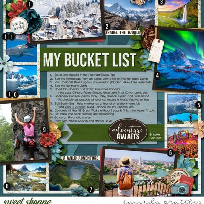My bucket list