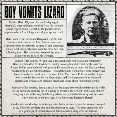 Boy Vomits Lizard
