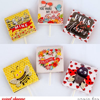 Bugs & Kisses Lollipop Covers