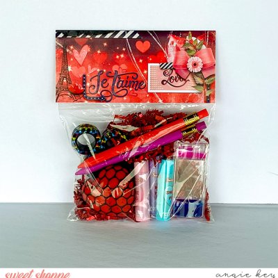Je T'aime Treat Bag Topper