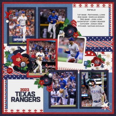 Sports - 2023 Texas Rangers Infield
