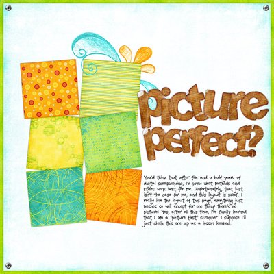 Picture Perfect? (Color confectionary challenge 1.14.09)
