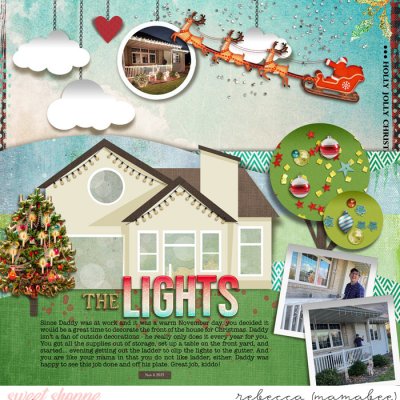 Putting up the lights