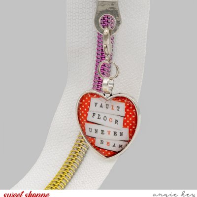 Gymnastics Love Zipper Pull