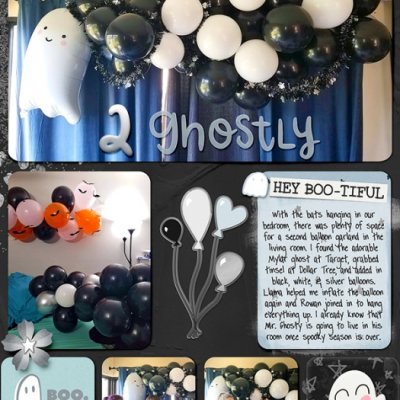October album - ghost balloon garland