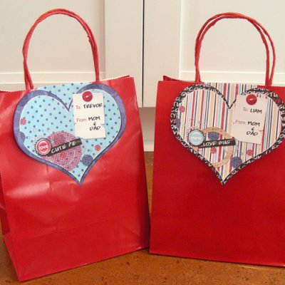 Valentine's Day decorated bags 1