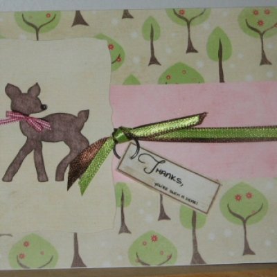 Thanks deer card