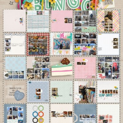 Completed Bingo Card Feb 2025