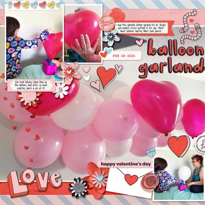 Valentine's Day balloon garland