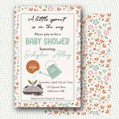Little Sprout Shower Invite