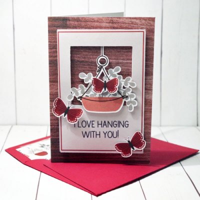 I Love Hanging With You card with matching envelope