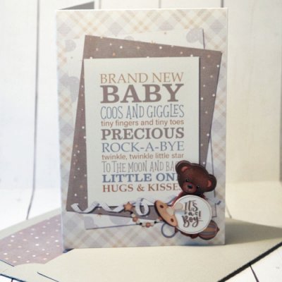 It's A Boy card with matching envelope