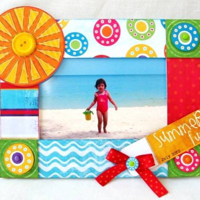 Altered Picture Frame ~ Heat Wave