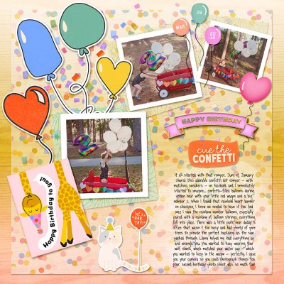 shadowbox 13 - confetti and balloons