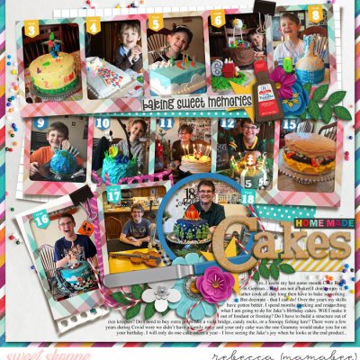 Birthday cakes over the years