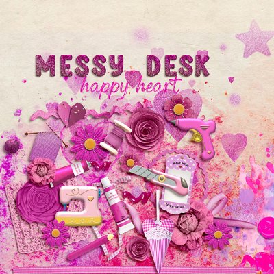 Messy desk, happy heart
