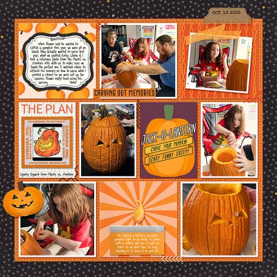 October 2025 - first time pumpkin carving - right