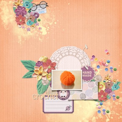Crocheting a small pumpkin