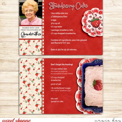 Recipe Cards: Strawberry Cake