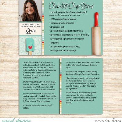 Recipe Cards: Chocolate Chip Scones