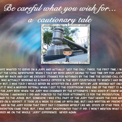 ...a cautionary tale