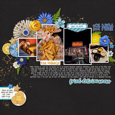 December album - first night of Hanukkah Red Robin