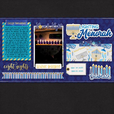 December 2025 - 8 nights of menorah