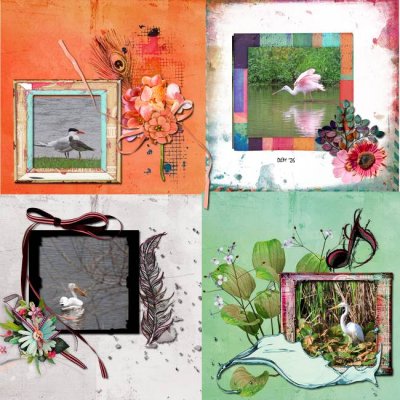 Little Things - Divide your page into 4 and scrap something unique in each quadrant