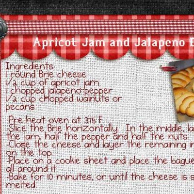 Apricot Jam and Jalapeno Brie