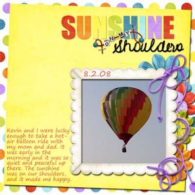 Sunshine On My Shoulders