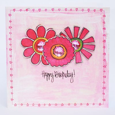 Happy Birthday Blooms Card