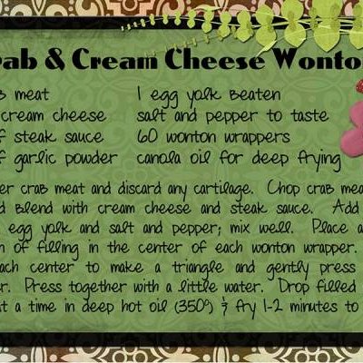 Crab & Cream Cheese Wonton