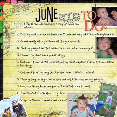 June 2009 to Do: