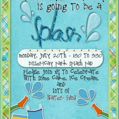 Splash Pad Birthday Invite