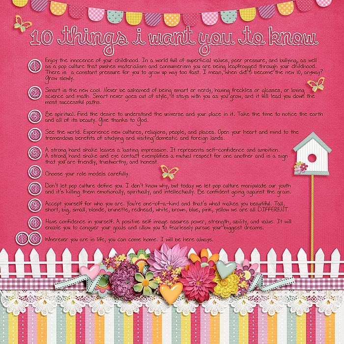 10 things I want you to know