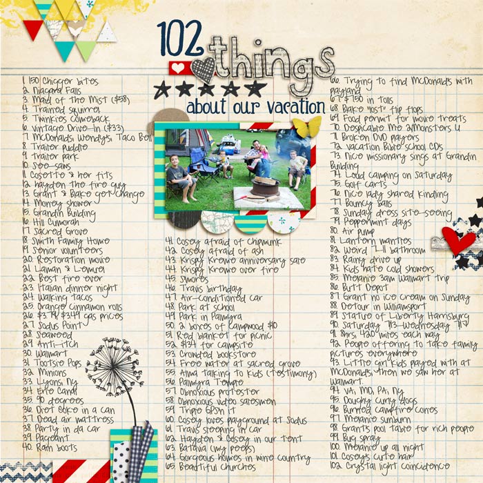 102 Things About Our Trip