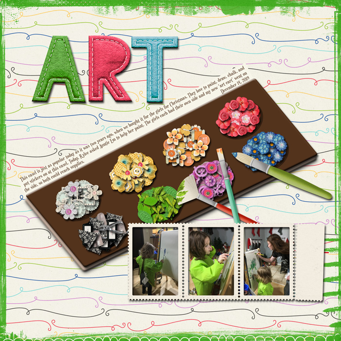 #18 Scraplift Art with the Granddaughters