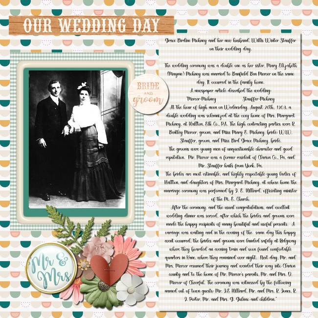1903 08 26 Mohney, Grace  Wedding