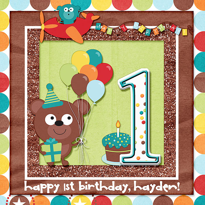 1st birthday card