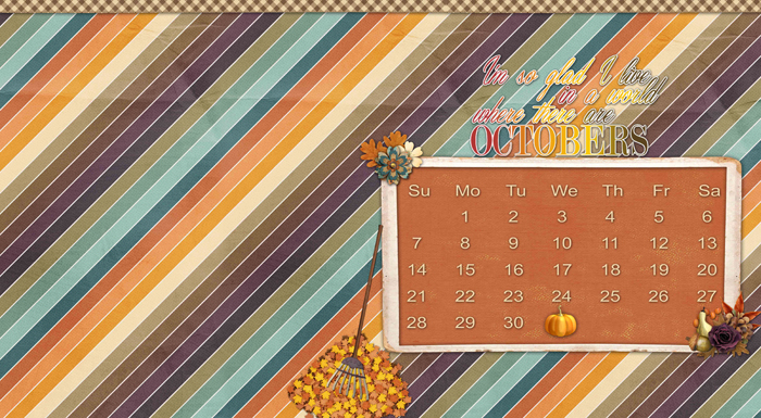 #2 - October 2018 Desktop Calendar