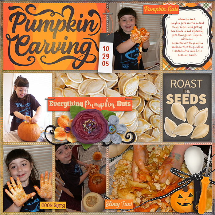2005 pumpkin guts and seeds