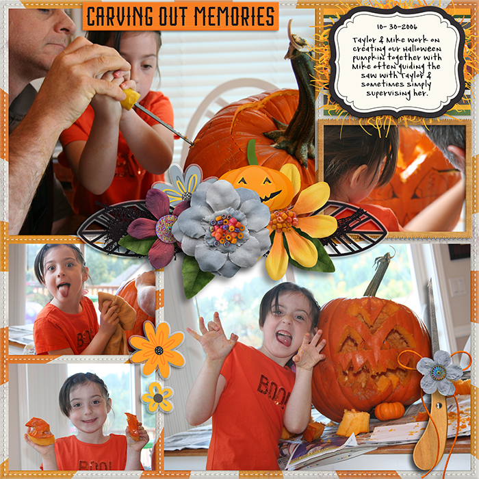 2006 carving pumpkins with dad