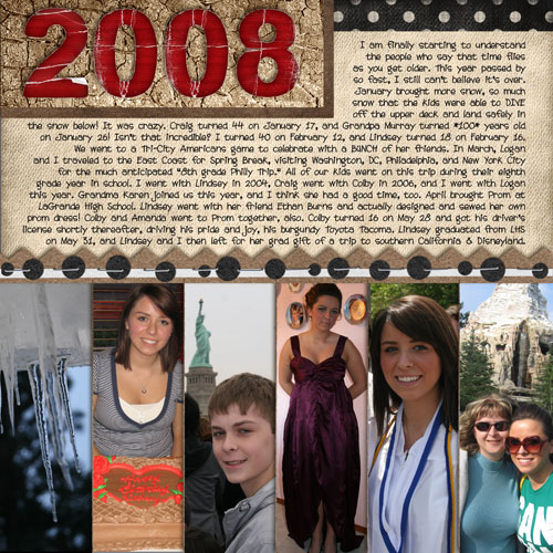 2008 Year In Review (Left--January through June)