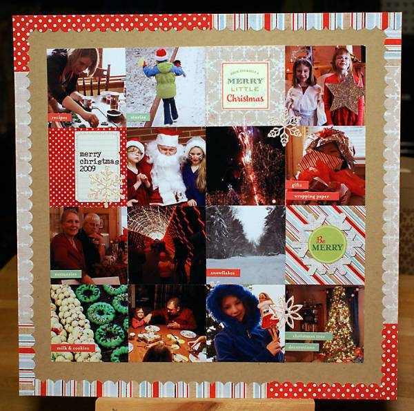 2009 christmas scrapbook page