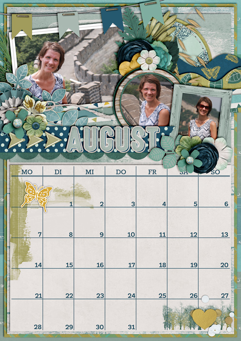 2017 Calendar -  August